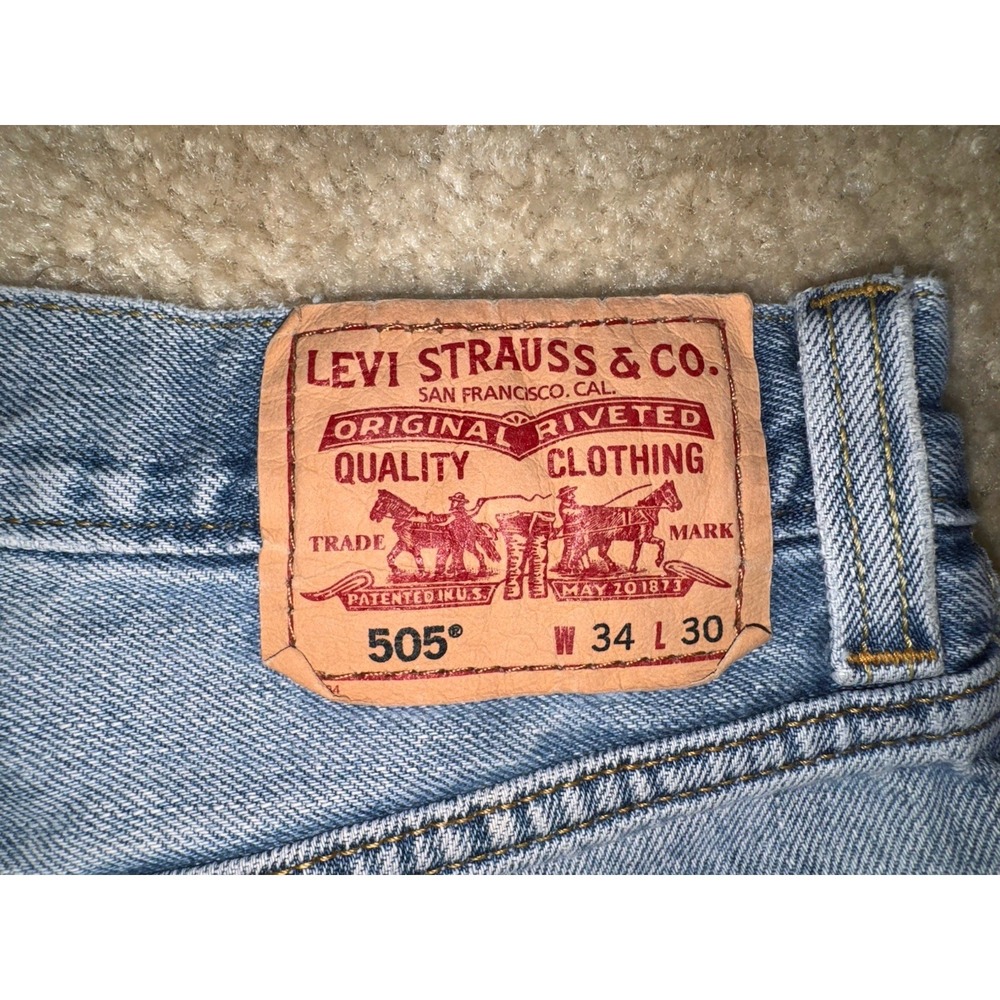 Levi's 505 Straight Leg Regular Fit Jeans Mens 34x30 (#4)